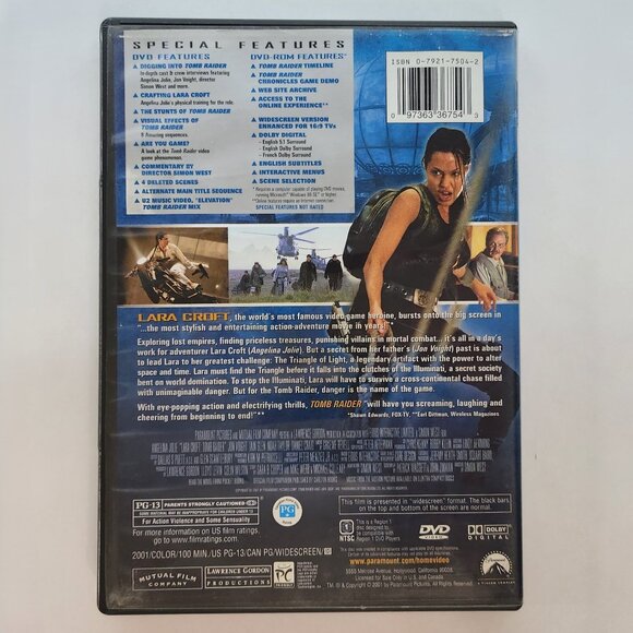 Lara Croft Tomb Raider Special Collectors Edition DVD Movie - Picture 3 of 5